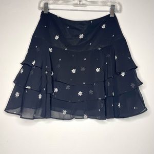 Urban Outfitters Black Daisy Mini Skirt - High Rise- Size: Medium